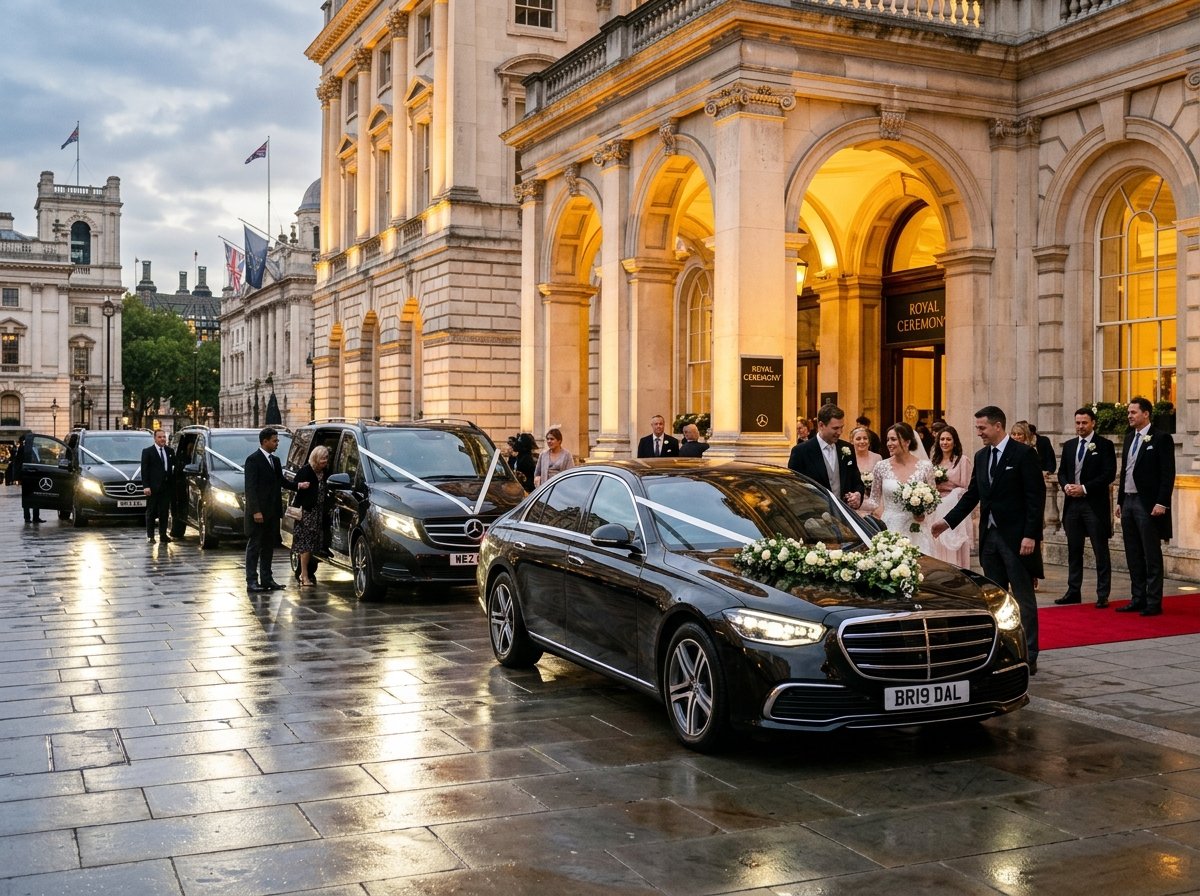 Luxury Wedding & Event Chauffeur Fleet Arrival